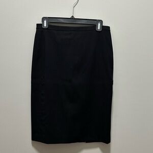 BCBGMaxAzria Black Knee-length Pencil Skirt Wool Silk Size 0